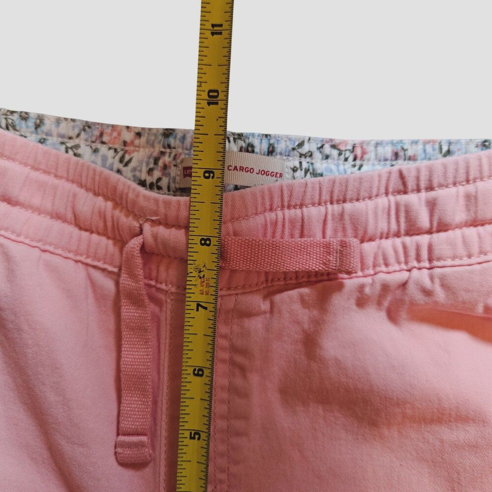 Levi's Girl's High-Rise Cargo Jogger Pants Pink Size 10 Elastic Waistband - Picture 7 of 13